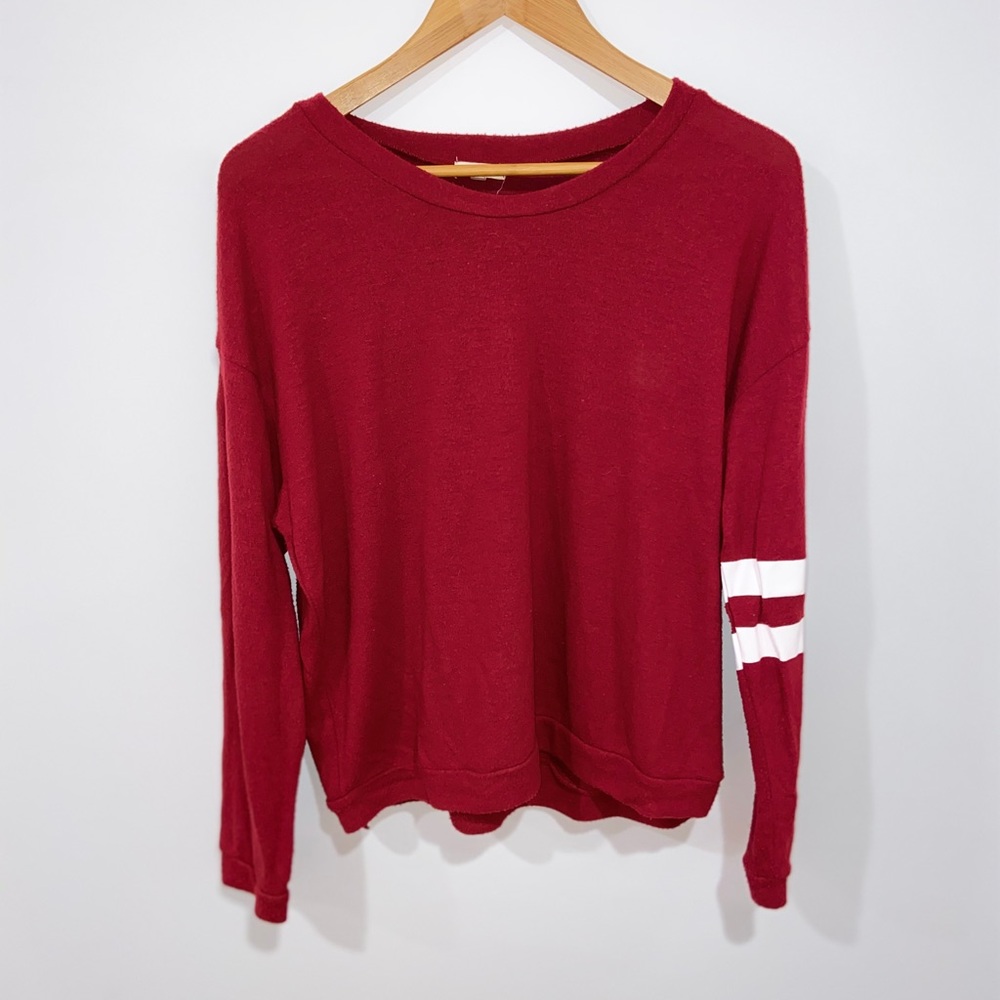 Red Two Striped Pullover